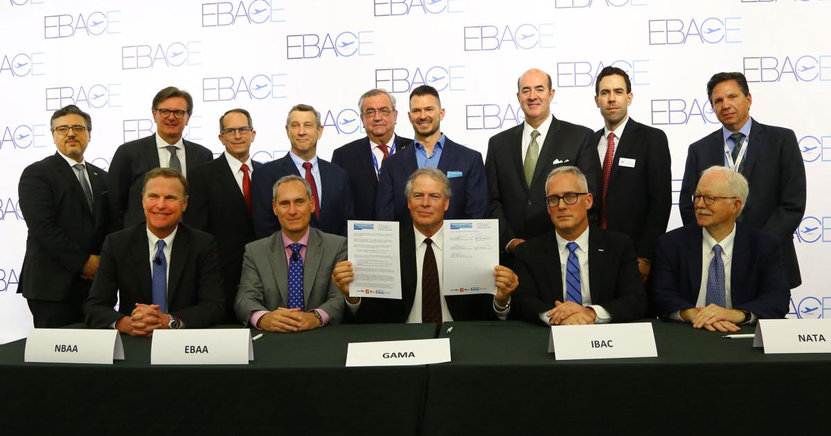 A cross-section of industry leaders gathered at EBACE to commit to alternate fuels.