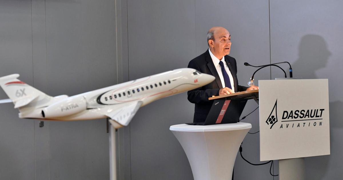 According to Dassault Aviation chairman and CEO Eric Trappier, there is an increase in demand for Falcon business jets around the world.