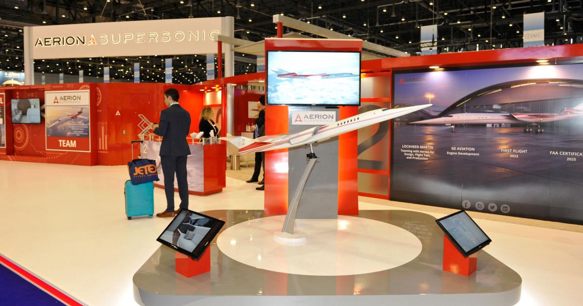 U.S.-based Aerion Corp. expects to fly its supersonic business jet, the AS2,  in 2023, with FAA certification to follow two years later.