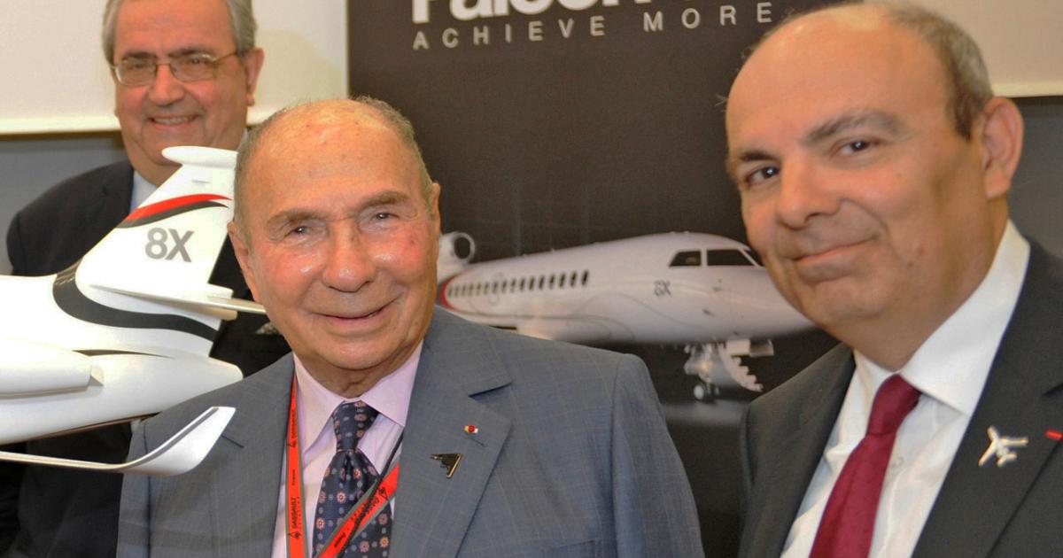 Serge Dassault was here at EBACE in 2014 to help launch Dassault Aviation’s flagship, ultra-long-range Falcon 8X. 