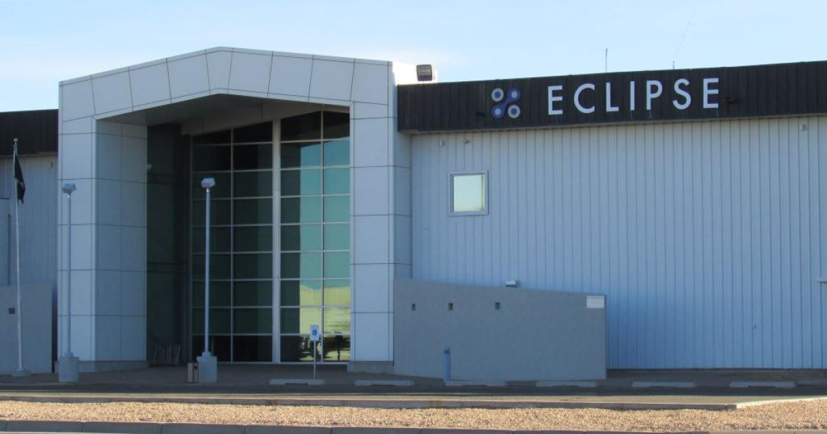 The former headquarters of Eclipse Aerospace sits empty as the company faces an uncertain future in Albuquerque, New Mexico. (Photo: Rob Finfrock)