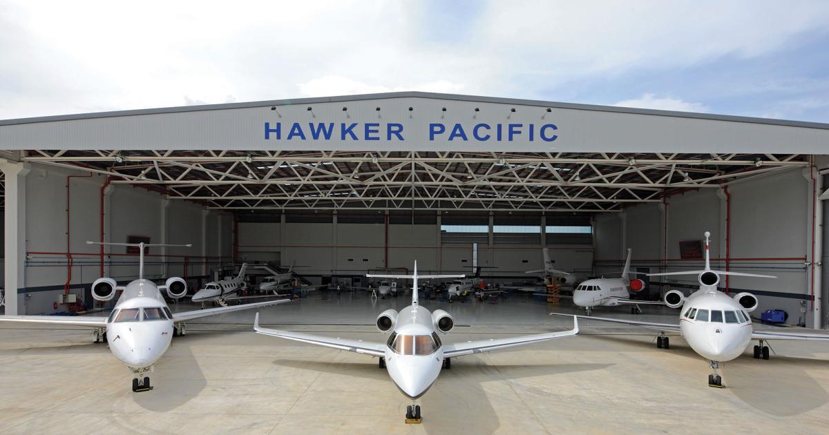 As part of its $250 million acquisition of business aviation services provider Hawker Pacific, Jet Aviation will add 19 locations across Asia-Pacific and the Middle East to its global network, including seven FBOs, 14 MROs, and more than 400,000 sq ft of hangar space, as well as Hawker Pacific’s 800 employees. (Photo: Jet Aviation)
