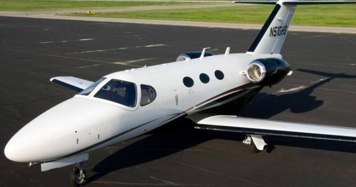 Retail transactions of preowned very light jets, which includes the Cessna Citation Mustang, rose 43.8 percent in the first quarter, according to JetNet. (Photo: Textron Aviation)