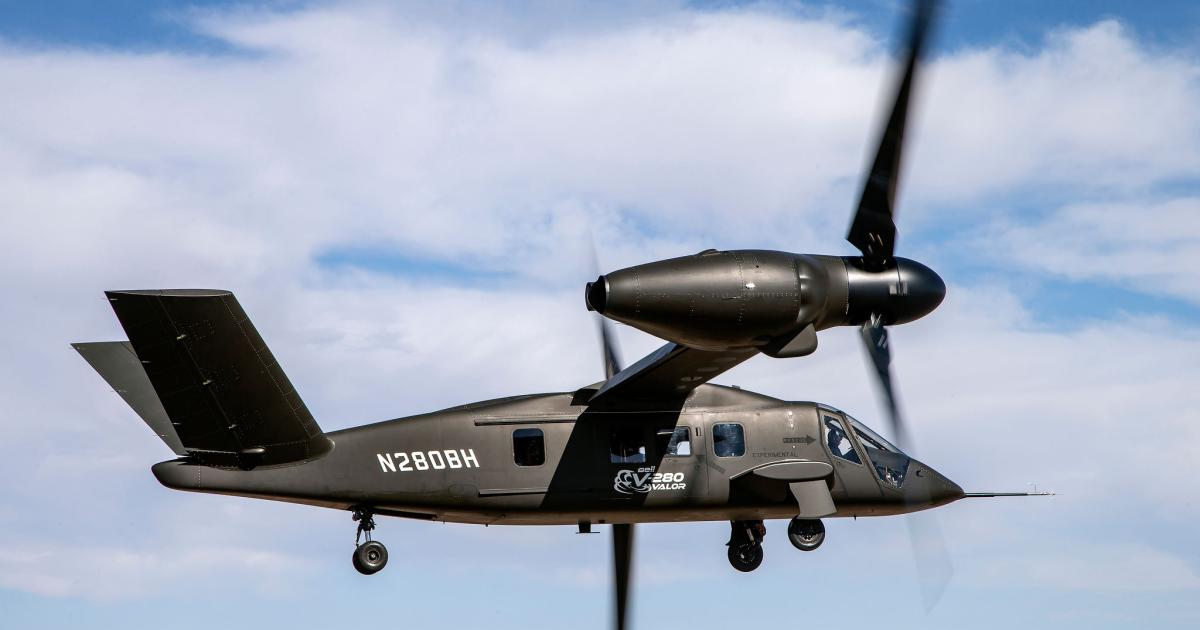 The Bell V-280 Valor made its first cruise flight last week, achieving 190 knots. The envelope will be expanded gradually as the tiltrotor advances towards its 280-knot max speed.