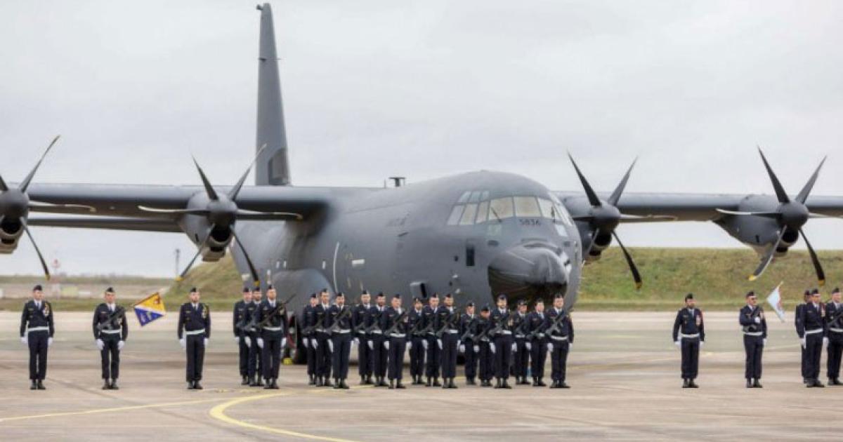 The French air force held a formal ceremony last January to mark the receipt of its first C-130J. (Photo: German Air Force) 