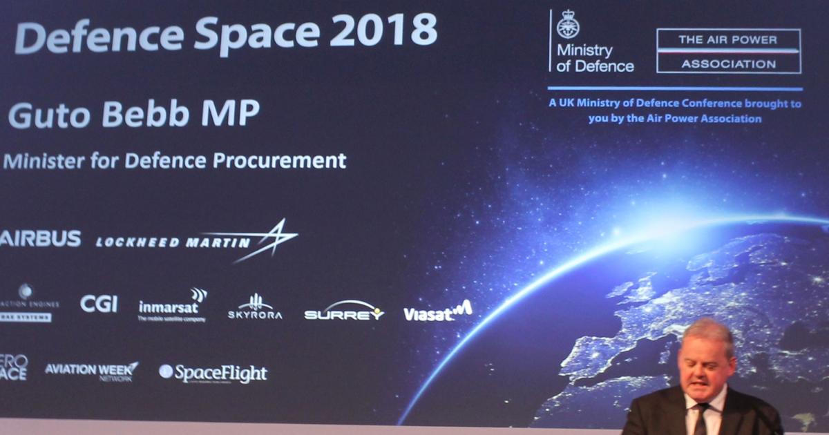 The UK’s first Defence Space conference was well-supported, including presentations from British ministers and senior officers, as well as many commercial companies. (Photo: Chris Pocock) 