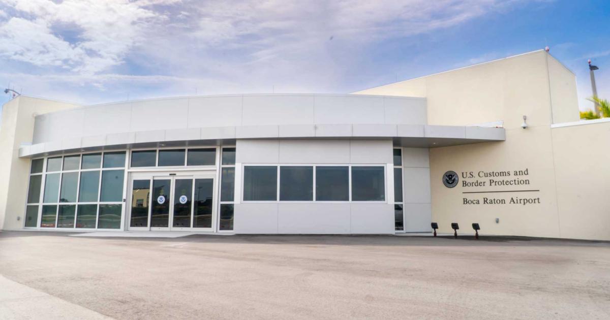 After the opening of a new 4,400 sq ft Customs and Border Patrol facility at Florida's Boca Raton Airport, inbound international flights will no longer first have to stop at another airport before their final destination.