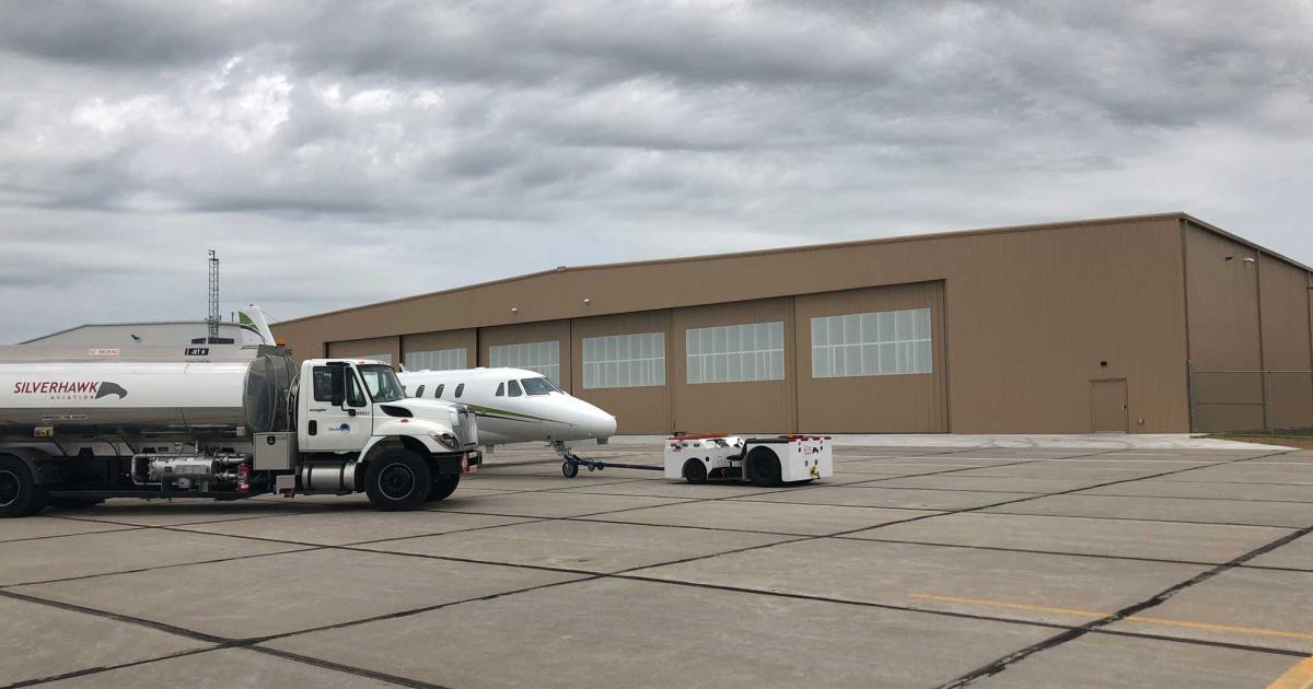With the addition of its latest hangar, Lincoln's Silverhawk Aviation now has 80,000 ft of aircraft storage space.