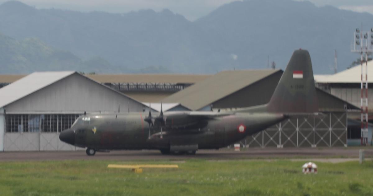 An Indonesian C-130H transport (Photo: Chris Pocock)