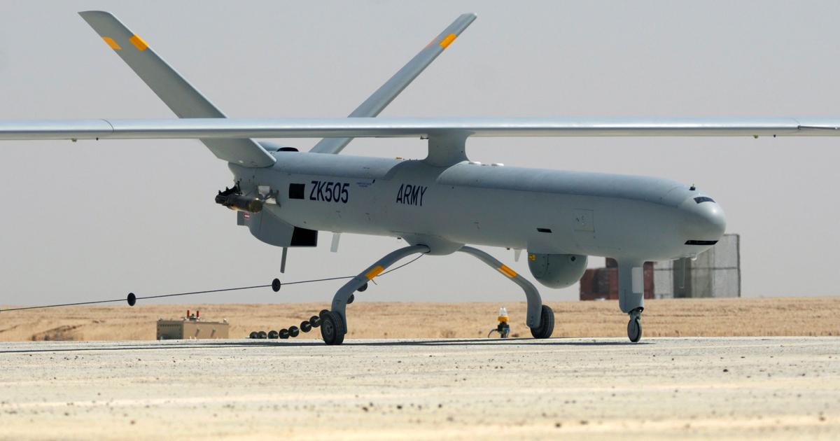 The British Army operated H450 UAVs supplied by Elbit Systems, before it received the Watchkeeper version developed by Thales. (Photo: UK Crown)