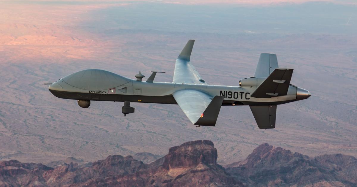 The GA-ASI SkyGuardian on a recent test flight over the U.S. (Photo: GA-ASI)