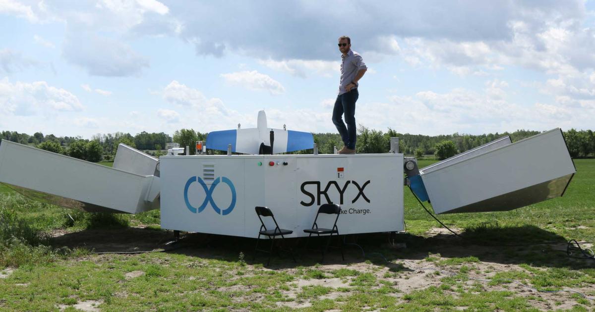 SkyX founder and CEO Didi Horn says the craft will ultimately be able to operate autonomously and charge remotely en route.