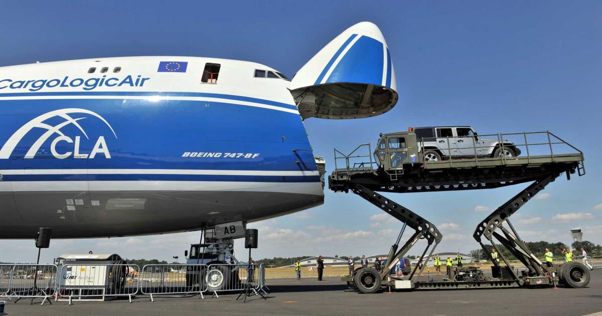 Because its GEnx-2B67 engines offer a lower unit cost per mile, CargoLogicAir’s Boeing 747-8 comes into its own for unusual cargo.  