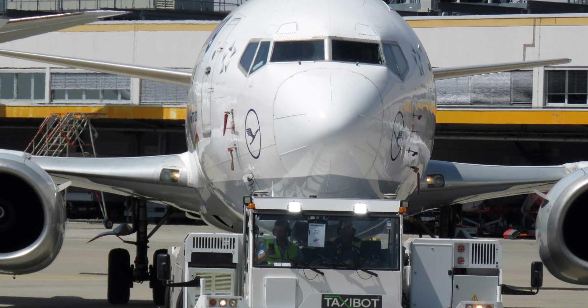 IAI’s TaxiBots, which are controlled by pilots, connect to aircraft to taxi airplanes from the jet bridge to the runway. The product does not use the aircraft engine for power.