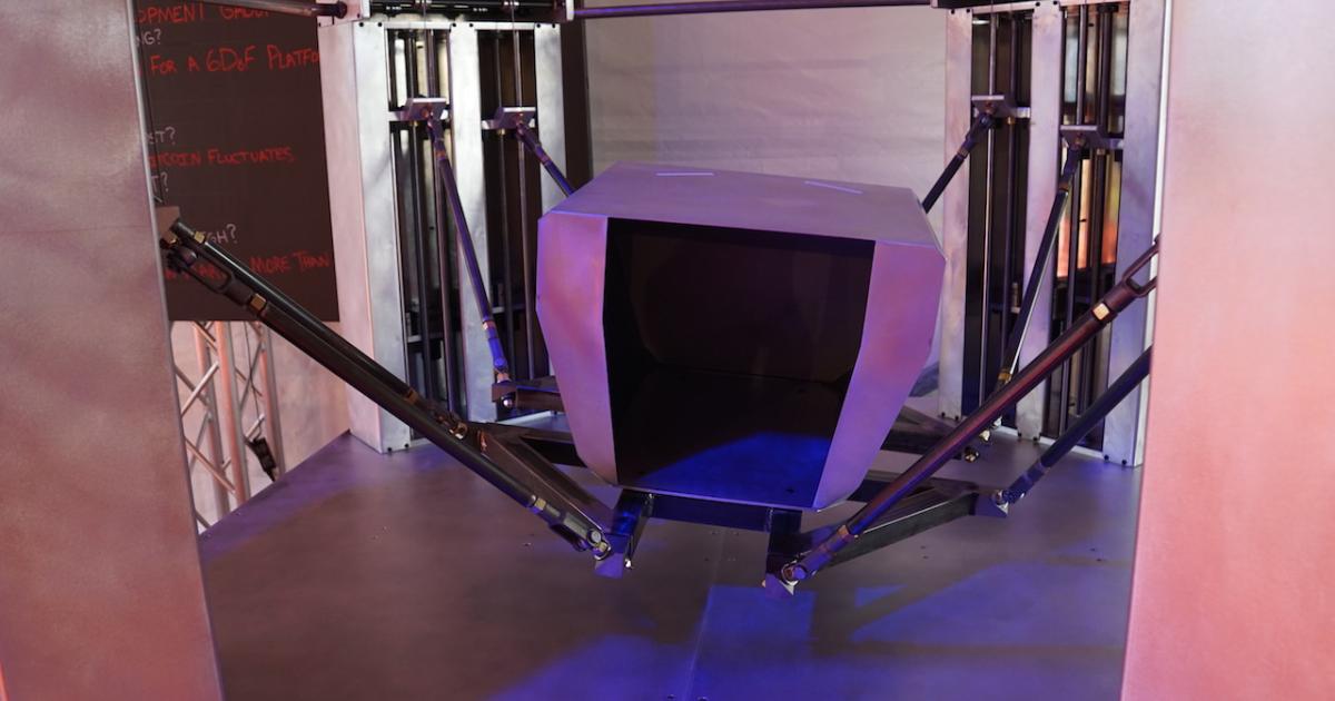 Redbird's six-degrees-of-freedom simulator motion base is quieter and far less expensive than traditional hydraulic or electric bases. (Photo: Matt Thurber)