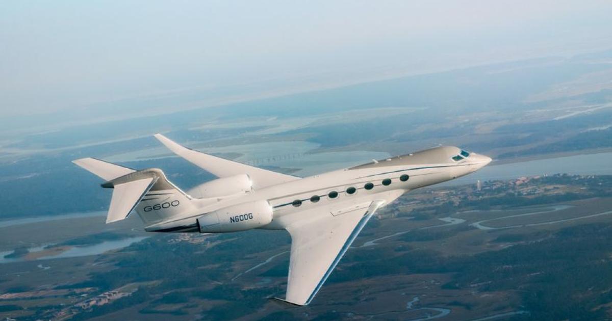 The G600 is appearing for the first time at Farnborough following its European debut during EBACE in May