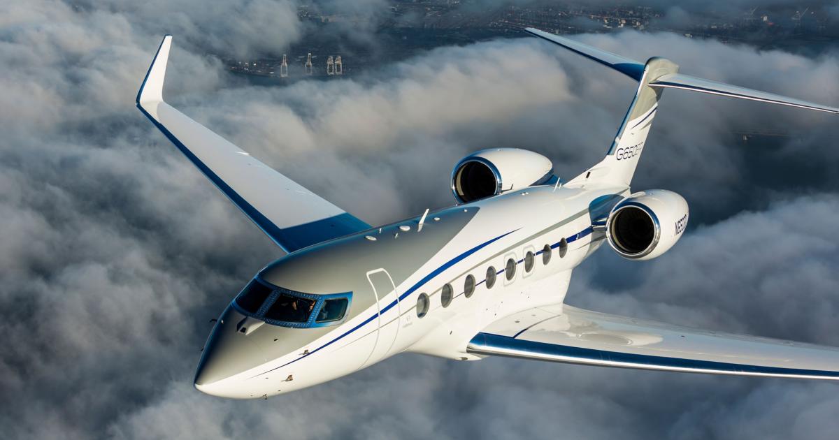 The G650/650ER "led the way" for increased business jet sales at Gulfstream during the second quarter, said Phebe Novakovic, chairman and CEO at parent company General Dynamics. Aerospace backlog rose by $300 million during the quarter, to $12.2 billion. (Photo: Gulfstream Aerospace)