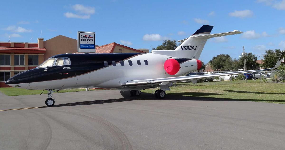 This Hawker 900XP is one of the aircraft operated by The Hinman Co. subsidiary Hincojet, along with a Beechjet 400A. The FAA is proposing more than $3 million in fines against the company for conducting what it describes as Part 135 operations, without a certificate. (Photo: Thierry Crocoll)