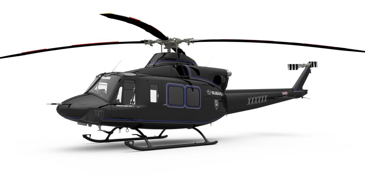 Bell and Subaru are collaborating on a commericial variant of the Bell 412EPX, a militarized version of the Bell 412EPI.
