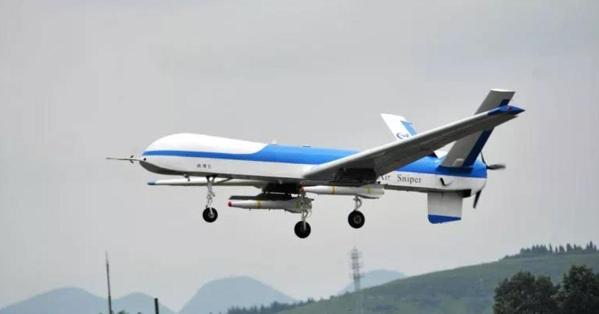 The Yaoying II landing after its debut flight. (Photo: GAIC via Chinese Internet)