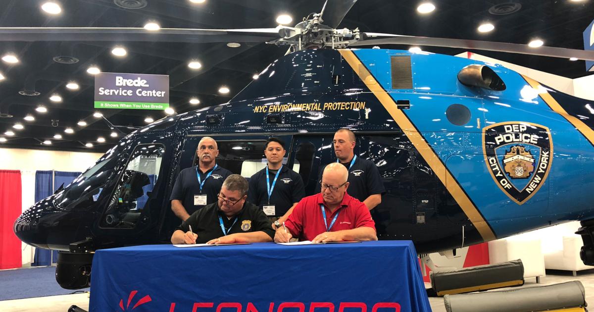 New York City’s Department of Environmental Protection Police recently took delivery of Leonardo's AW119Kx.