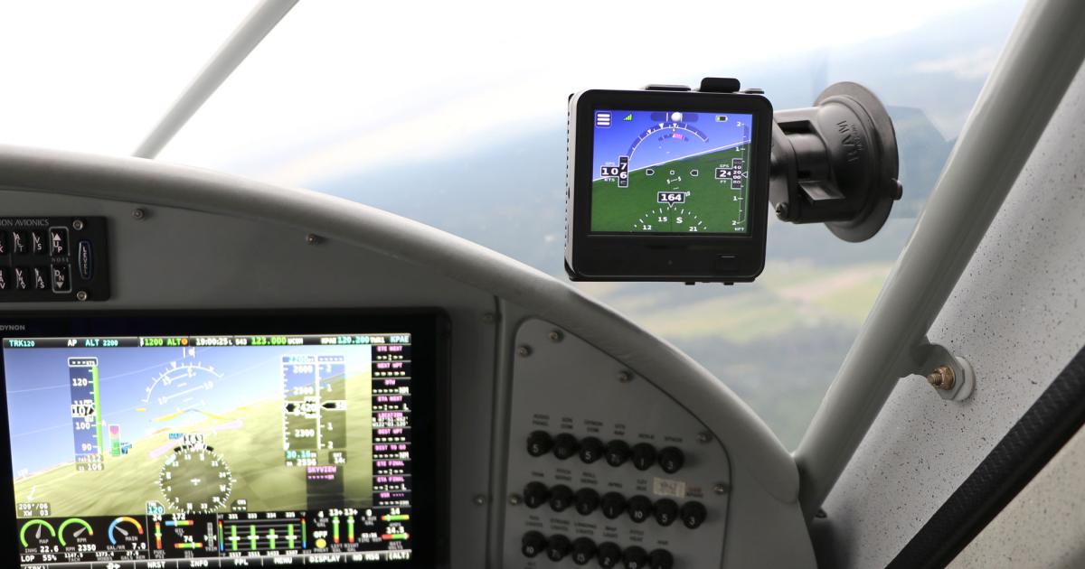 (The D3 pocket panel EFIS can be mounted in any cockpit without tools, the company says. Photo: Dynon)