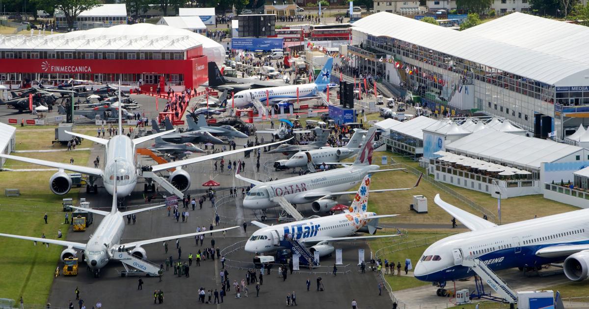 The upcoming Farnborough International Airshow has 78 static aircraft signed on and organizers expect to host 80,000 trade visitors.