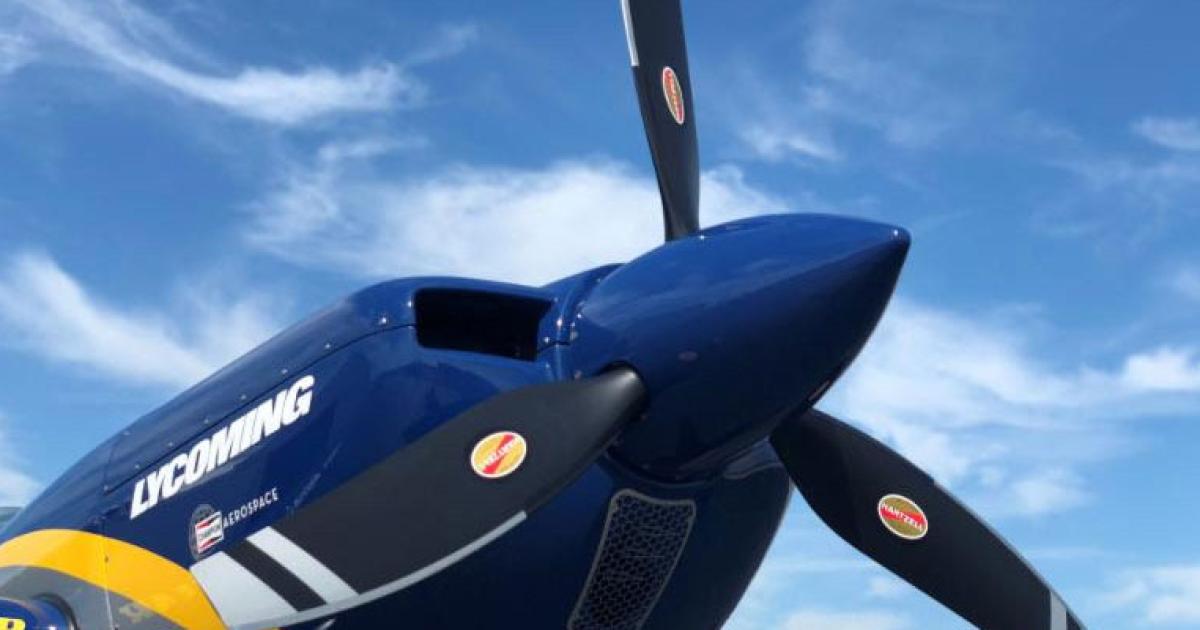 The Hartzell Talon is the company's newest high-performance model for aerobatic flyers. The kit includes the three-blade propeller and a carbon-composite spinner. (Photo: Hartzell)