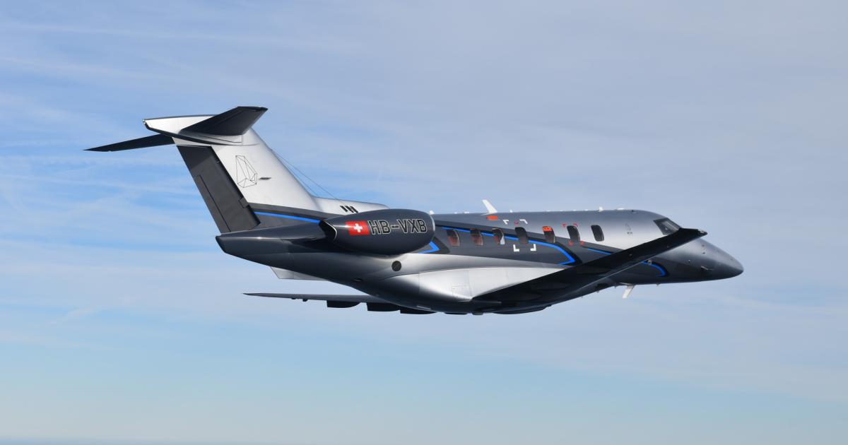 Luxaviation Group subsidiary ExecuJet will welcome the first Africa-based Pilatus PC-24 to its fleet in October. ExecuJet will manage and operate the twinjet, offering it for charter starting in late October or early November. (Photo: ExecuJet)