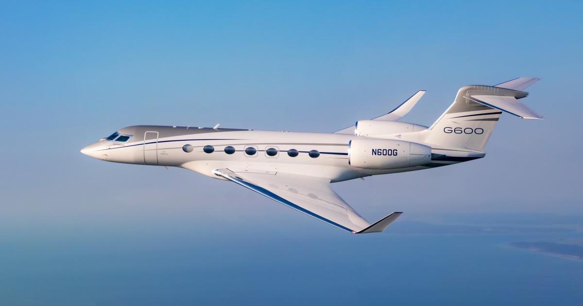 With FAA certification trials for ice shapes and stall speed testing now completed, the Gulfstream G600 is now moving on to field-performance testing. FAA certification of the new twinjet is expected by year-end, with deliveries planned to start early next year. (Photo: Gulfstream Aerospace)