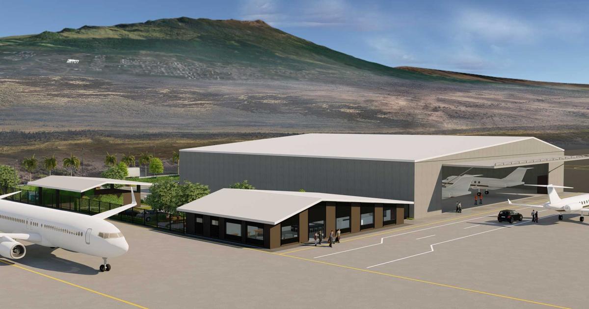 Air Service Hawaii will construct an FBO at Ellison Onizuka Kona International Airport at Keahole. When completed in Fall 2019, it will be the Big Island gateway's first dedicated private aviation facility.