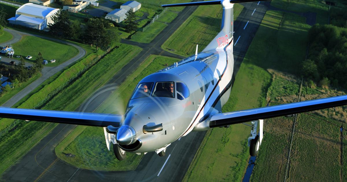 According to Argus, turboprops accounted for nearly one-third of the more than 1.5 million business aircraft flights in the first half of this year. This was thanks in part to workhorses such as the Pilatus PC-12 turboprop single. (Photo: Pilatus Aircraft)