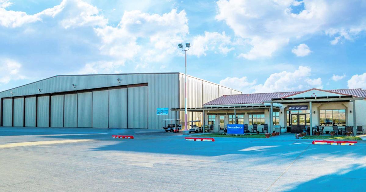 Ross Aviation purchased the 26,000-sq-ft hangar next door to its terminal at California’s Jacqueline Cochran Regional Airport (TRM), along with leasing the ramp in front of it from the airport operator. (Photo: Ross Aviation)