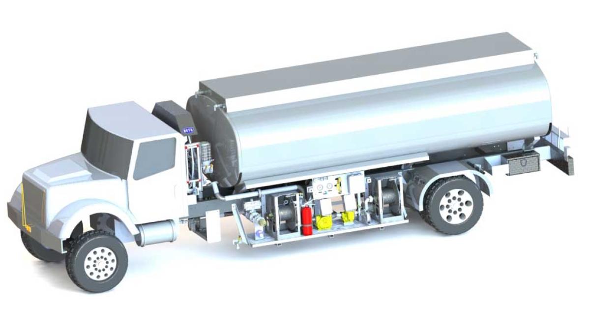 Beta Fueling Systems will unveil its latest 5K tanker truck in Las Vegas at the the International Ground Support Equipment Expo in early October. The manufacturer promises high durability and reliability for the refueler which offers a weight-saving aluminum frame.