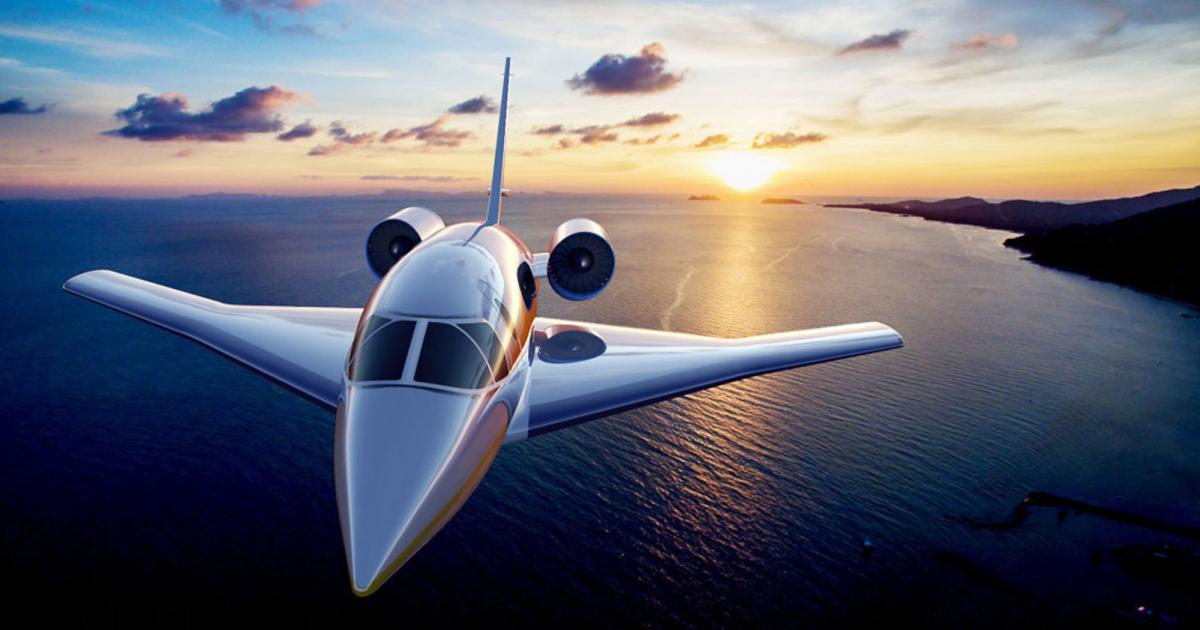 Spike Aerospace is working to make its Mach 1.6 business jet compliant with Stage 5 engine noise and emissions requirements. (Photo: Spike Aerospace)