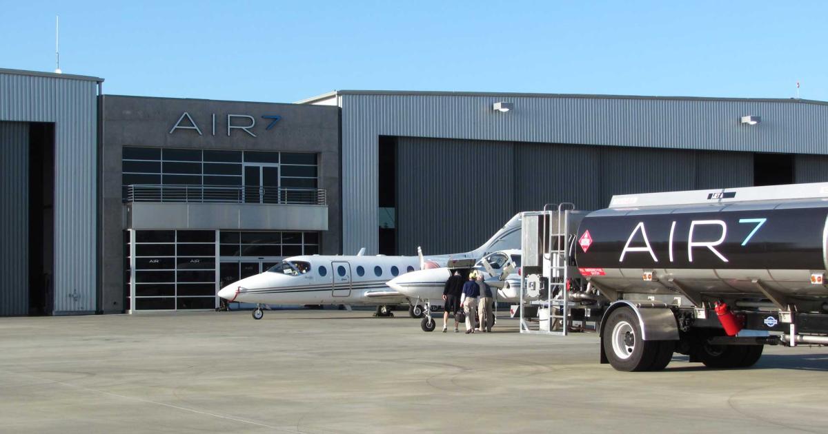 Air 7, the newest FBO at Camarillo Airport claims more than a third of the traffic at the Southern California gateway and sees steady business throughout most of the year. Its two 27,000-sq-ft hangars are home to 10 turbine-powered aircraft including a G550, GV, a pair of Falcon 900s, two Challengers, a Lear 60, a Phenom 100 and two turboprops.