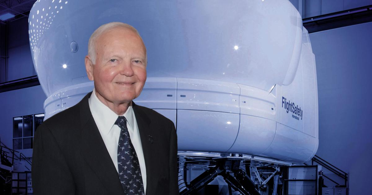 Bruce Whitman has led aviation traning provider FlightSafety International since 2003. He passed away on October 10, 2018, at the age of 84. (Photo: FlightSafety International)