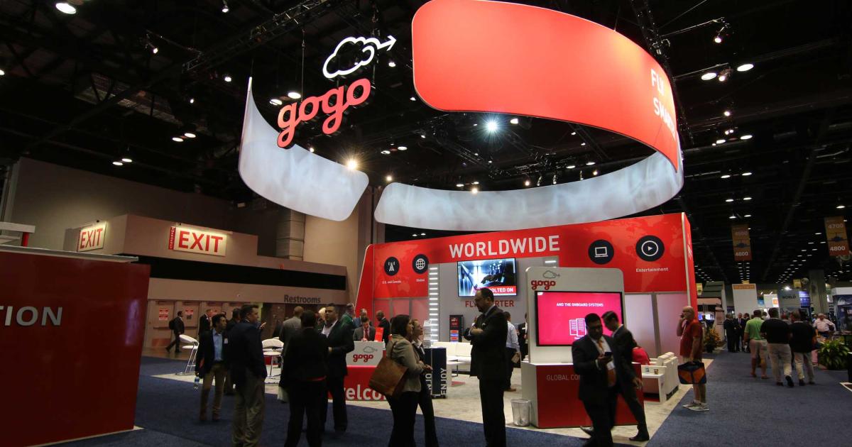 The Gogo Business Aviation booth at NBAA-BACE 2018