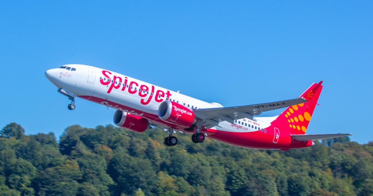 India's SpiceJet took delivery of its first CFM Leap-1B-powered 737 Max 8 on October 12. (Photo: Boeing)