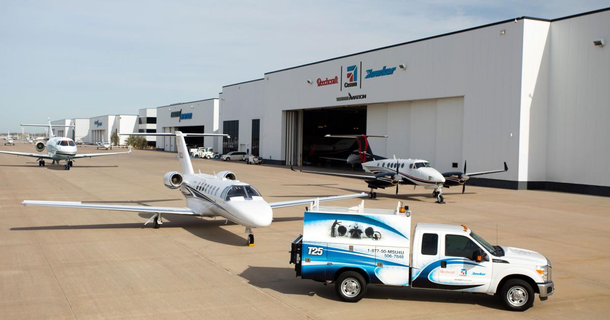 A combination of Textron Aviation’s mobile service unit (MSU) trucks and aerial response team (ART) aircraft help customers’ aircraft maintain their mission.