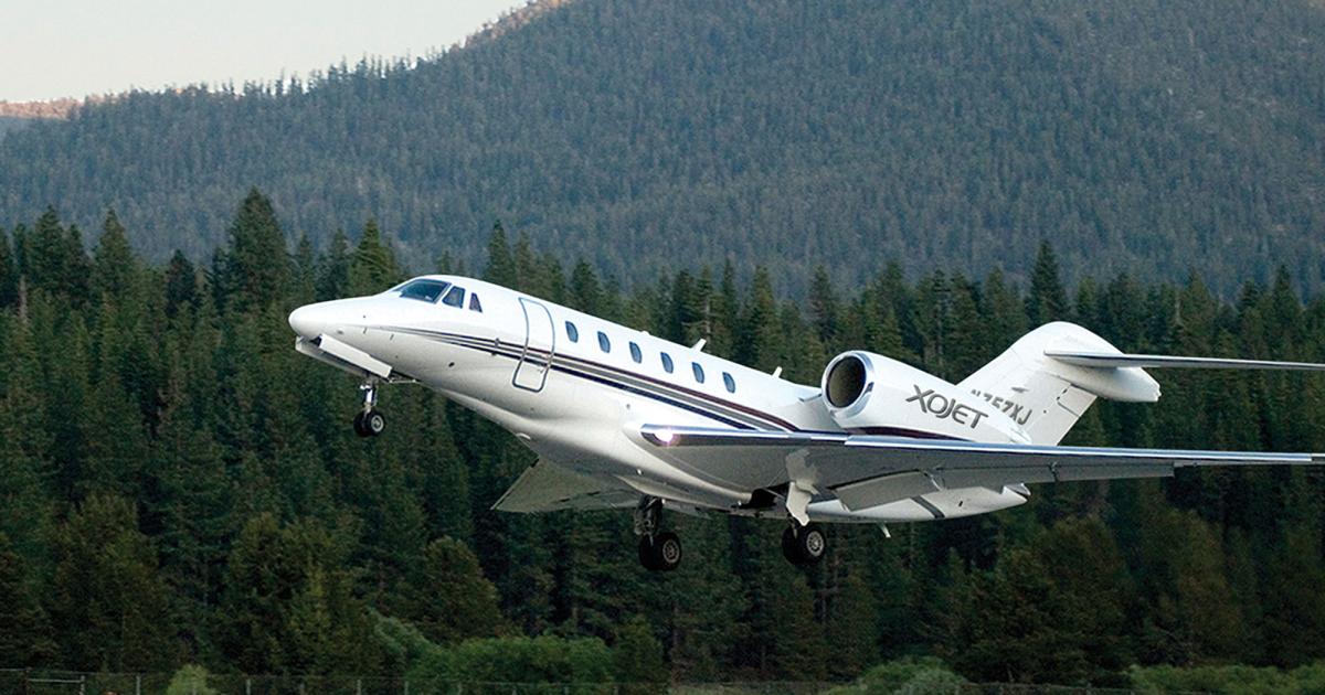 XOJet will keep its Cessna Citation Xs after its acquisition by Vista Global, which is currently an all-Bombardier operator. (Photo: XOJet)