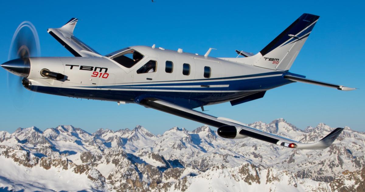 TBM 910 deliveries were up this year compared to the same period last year.