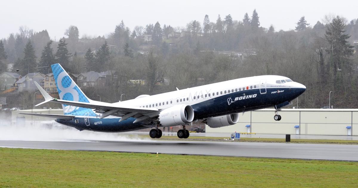 Angle-of-attack sensor faults in the Boeing 737 Max could lead to nose-down trim commands, loss of control, and, ultimately, a crash, according to the U.S. Federal Aviation Administration (Photo: Boeing)