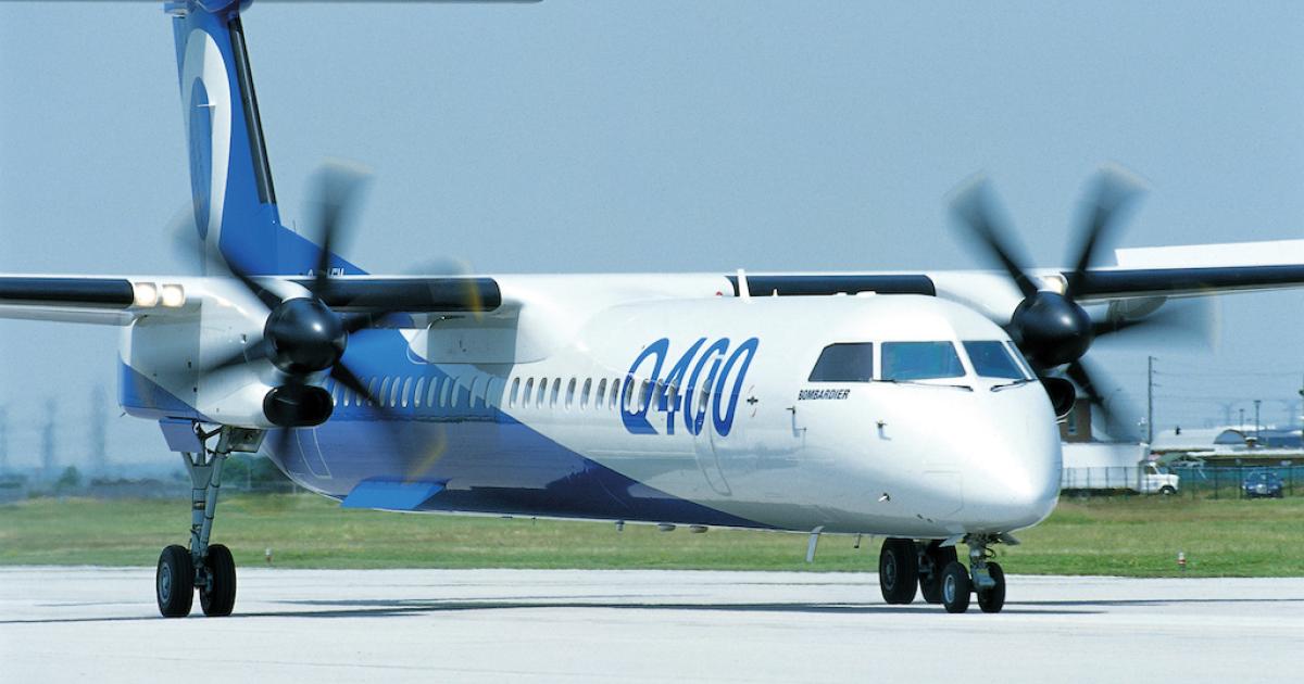 The Bombardier Q400's backlog stood at 56 aircraft at the end of June. (Photo: Bombardier)
