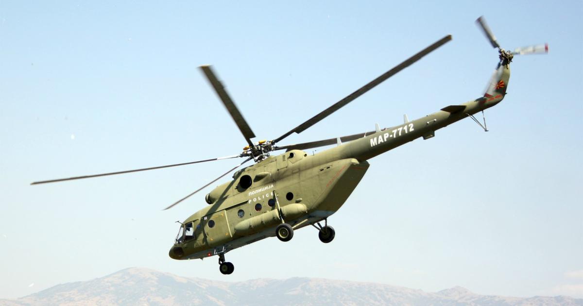 The Macedonian Ministry of the Interior has had two Mi-171s upgraded in Serbia. (photo: courtesy of www.tangosix.rs)
