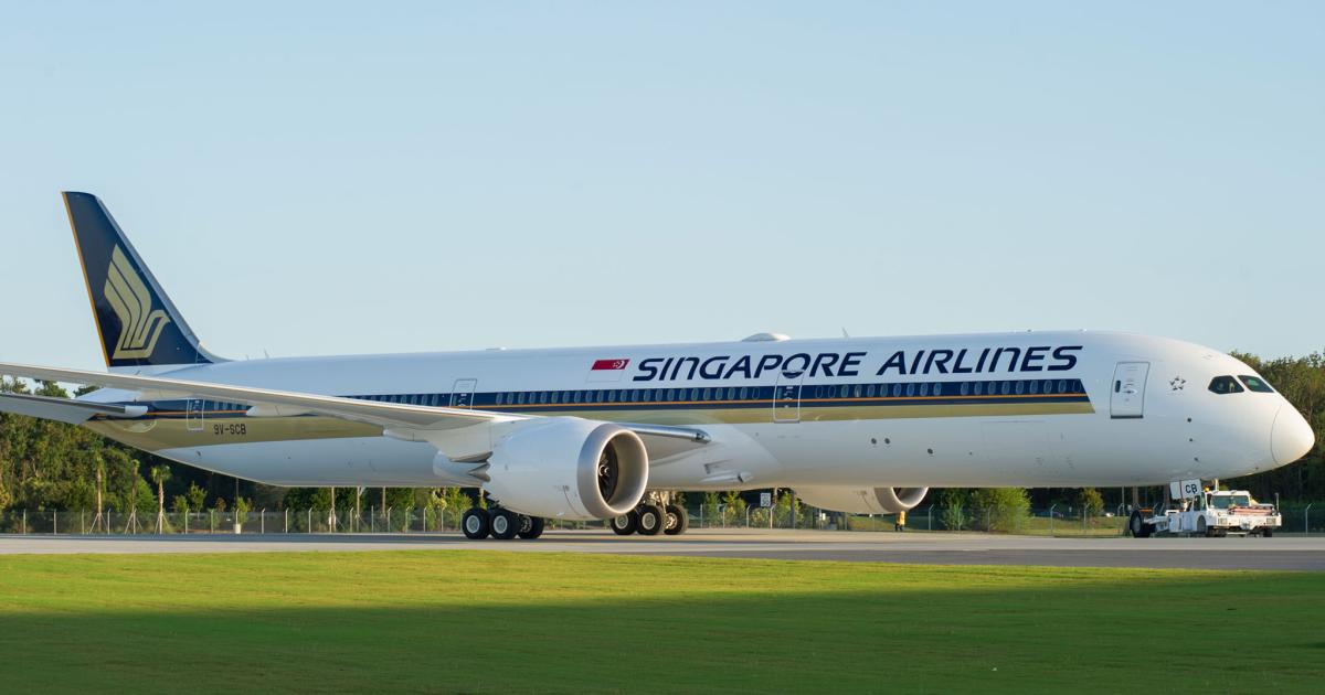 Singapore Airlines was the first to fly the Boeing 787-10. (Photo: Boeing)  