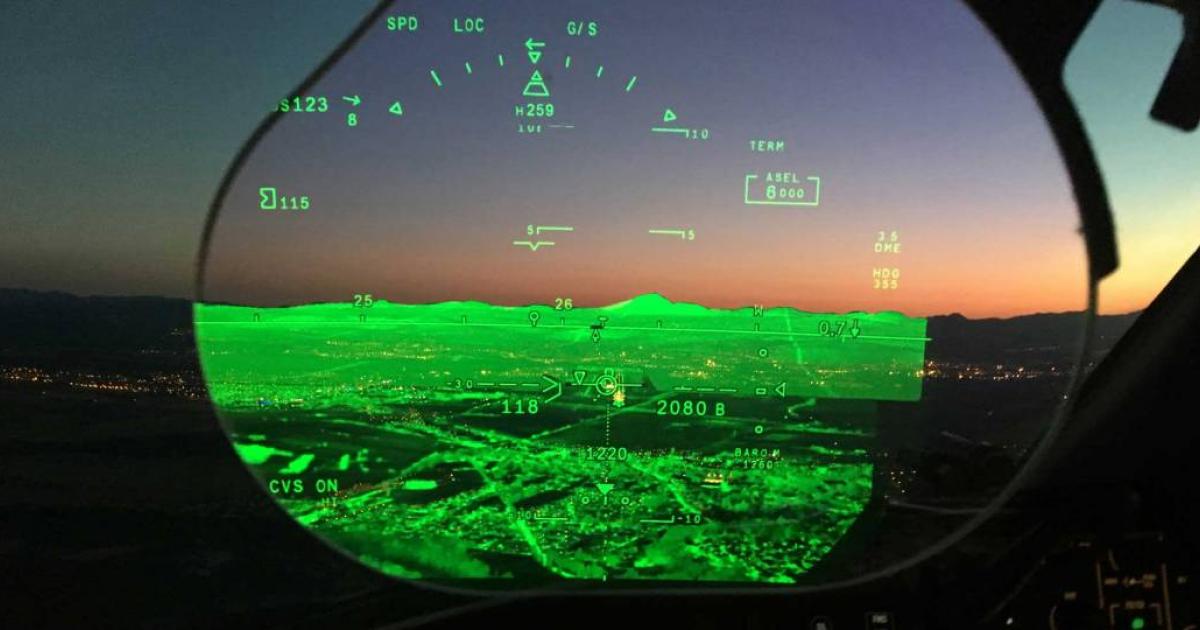 Dassault Aviation's FalconEye combined vision system is among a number of new visual aids and HUDs breaking into the business aviation market.