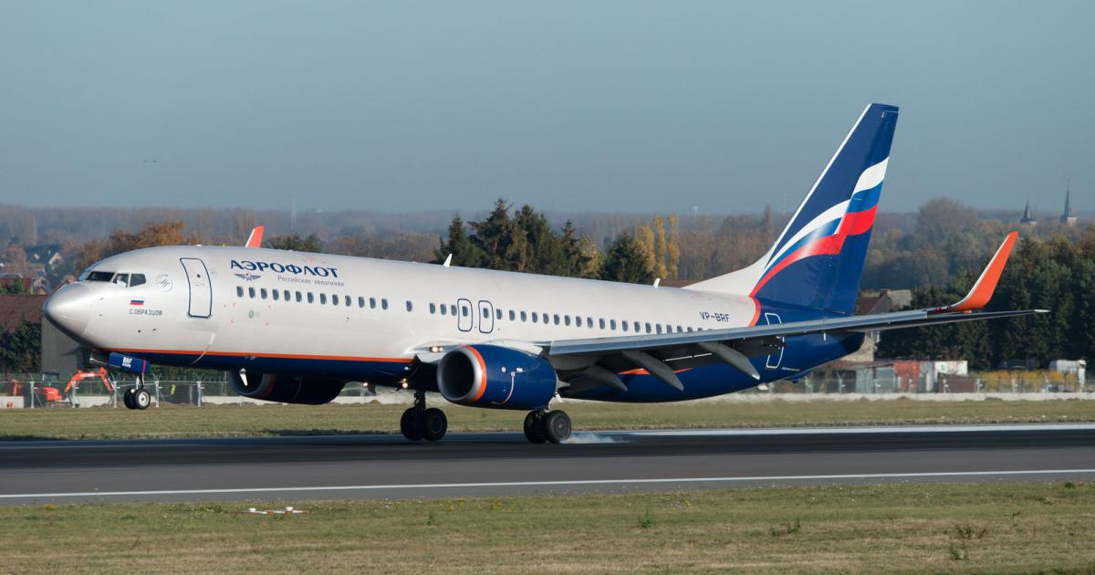 An Aeroflot Boeing 737-800 takes off from Brussels. The Russian flag carrier has registered all its Western airplanes in Bermuda to escape high import taxes. (Photo: Flickr: <a href="http://creativecommons.org/licenses/by/2.0/" target="_blank">Creative Commons (BY)</a> by <a href="http://flickr.com/people/pfs481" target="_blank">pfs481</a>)