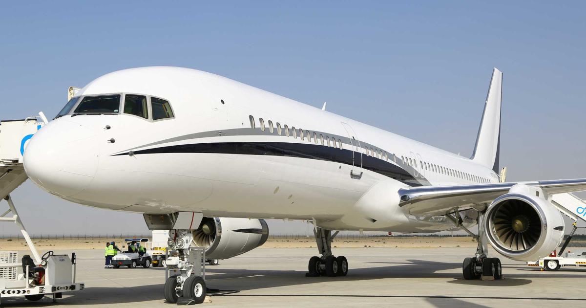 Still one of our all-time favorite Boeings, this VIP-configured 757 on the static display ramp is for sale.