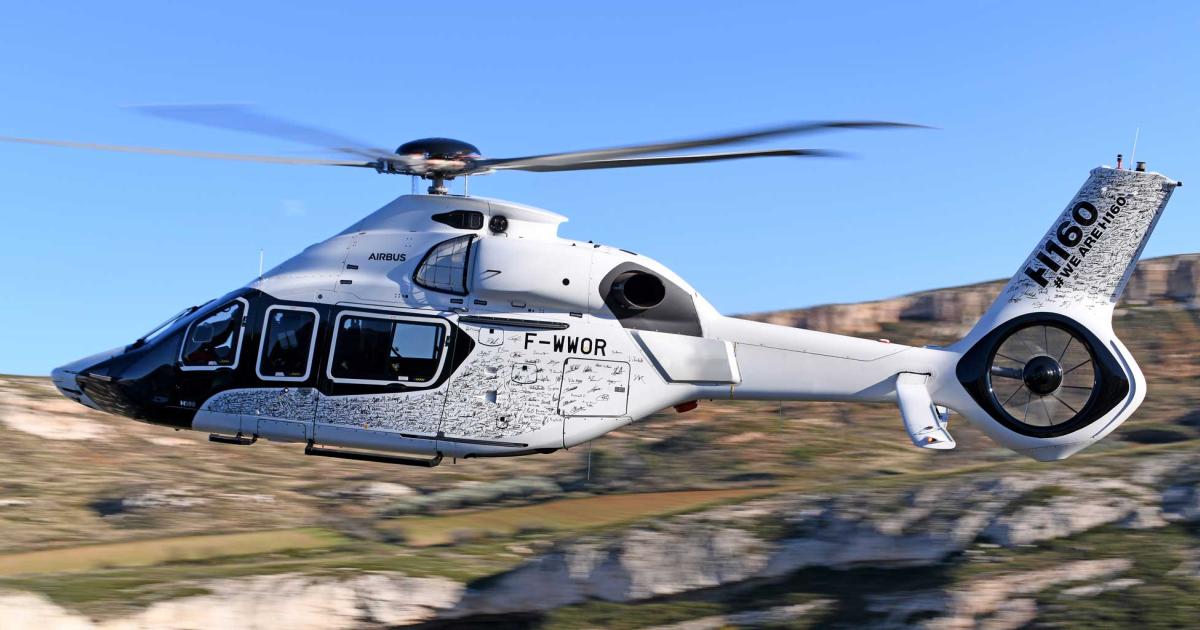 Airbus Helicopters' first serial-production example of the H160 medium-twin made its first flight last week. The airframer expects EASA and FAA certification for the rotorcraft by the end of this year with customer deliveries slated to begin next year. 